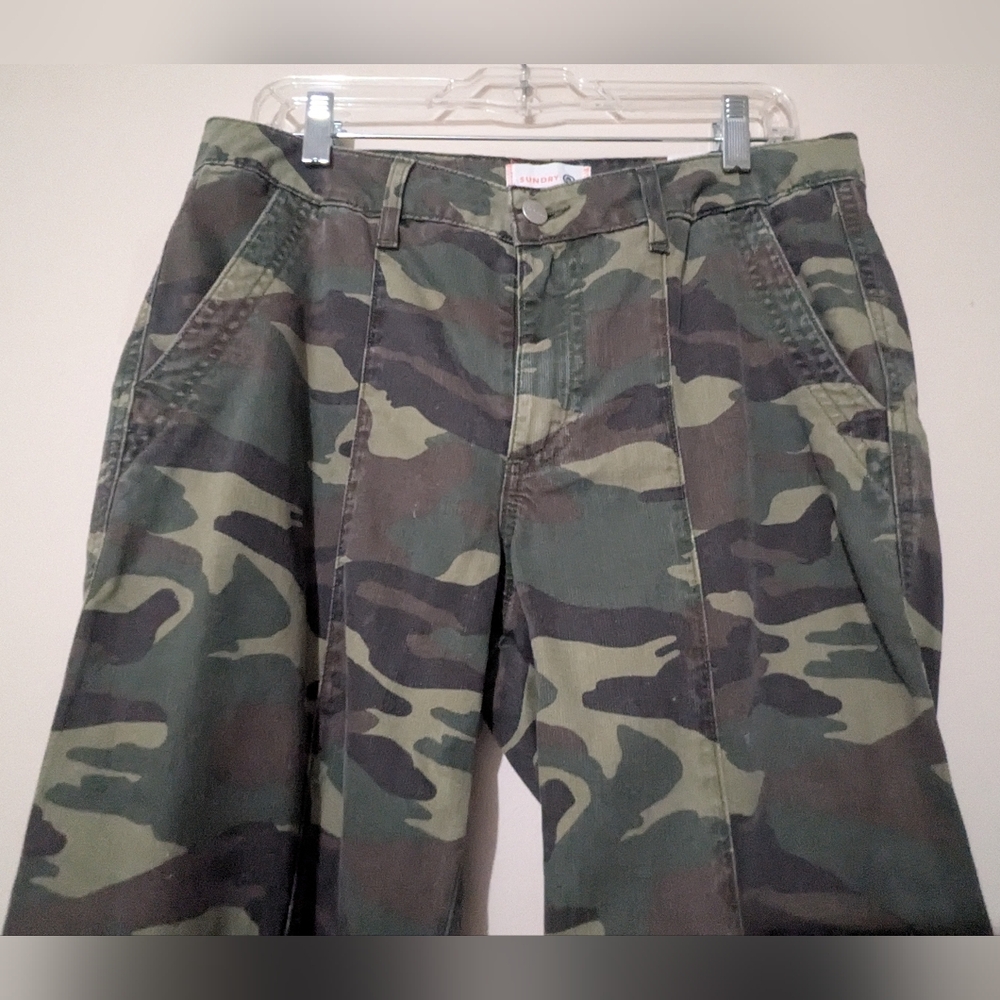 Sundry Camo Pants Utility Joggers Camouflage Dusk Size 29 New With Tags! - Picture 2 of 16